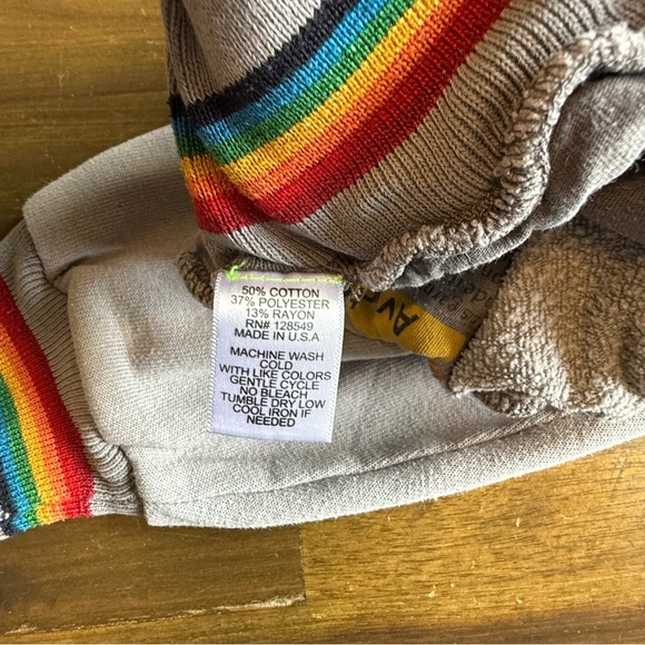 Aviator Nation Gray Sweatpants with Colorful Cuffs - Picture 4 of 8